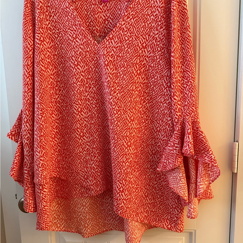 Vince Camuto Ruffled 3/4 Sleeve Blouse